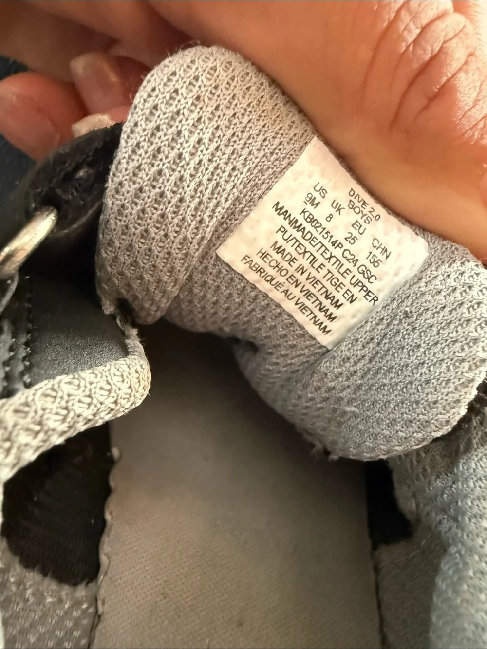 Stride Rite Black and Gray Kids Sneakers